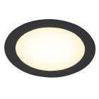 Czarny downlight aluminiowy, Umbriel, 18W, 3000K LED, IP44