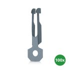 Zacisk sprężynowy do grodzic z oczkiem do wieszania linii świetlnych (100 szt.)