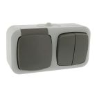 Gniazdo kombinowane Q-Link i przełącznik, seria bryzgoszczelna Uziemienie ochronne