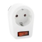 Wtyczka Uziemnik ochronny Lampa 10/16A, biała