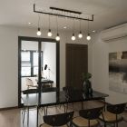 Stalowa lampa wisząca czarna, Lauraine