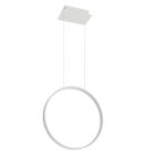 Aluminiowa lampa wisząca biała, Ringo, 30W, 3000K LED