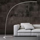 Biała lampa stojąca łukowa nowoczesna, Libro, 18W, 3000K LED, z przełącznik