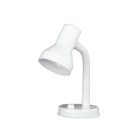 Biała lampa biurkowa plastikowa, Lagos, z przełącznik