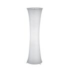 Biała lampa stojąca metalowa, Vivy, z przełącznik