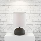 Ceramiczna lampa stołowa brązowa, Yeraz, z przełącznik