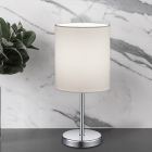 Chromowana lampa stołowa nowoczesna, Zoe, z przełącznik