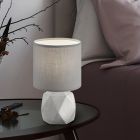 Betonowa lampa stołowa szara, Yfenn, z przełącznik
