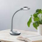 Szara lampa biurkowa nowoczesna, Jesse, 3W, 3000K LED, z dotykowy ściemniacz