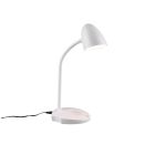 Biała lampa biurkowa nowoczesna, Maribo, 4W, 3000K LED, z dotykowy ściemniacz