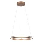Brązowa lampa wisząca nowoczesna, Jiry, 34W, white switch LED, ściemniana w 3 krokach