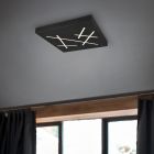 Czarny plafon sufitowy design, Eelco, 24W, regulowana ciepła do zimnej bieli LED, ściemniana w 3 krokach