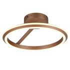 Brązowa lampa sufitowa nowoczesna, Jiry, 34W, white switch LED, ściemniana w 3 krokach