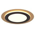 Czarny plafon sufitowy nowoczesny, Frans, 42W, regulowana ciepła do zimnej bieli LED, z pilot