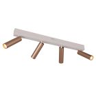 Brązowy spot sufitowy nowoczesny, Smail, 5,5W, white switch LED, ściemniana w 3 krokach