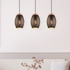 Czarna lampa wisząca nowoczesna, Delana