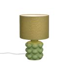 Ceramiczna lampa stołowa zielona, Cihad, z przełącznik