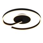 Czarna lampa sufitowa design, Ymer, 21W, white switch LED, ściemniana w 3 krokach
