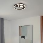 Czarny plafon sufitowy design, Jantuano, 22W, 3000K LED