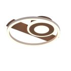 Brązowy plafon sufitowy design, Jantuano, 22W, 3000K LED