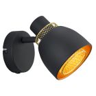 Czarny reflektor ścienny nowoczesny, Sylvano