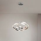 Niklowa lampa wisząca nowoczesna, Elyse, 60W, regulowany kolor LED