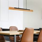 Drewniana lampa wisząca brązowa, Neville, 25W, 3000K LED, ściemniana w 3 krokach