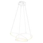 Biała lampa wisząca design, Teodore, 34W, white switch LED, ściemniana w 3 krokach