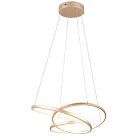 Złota lampa wisząca nad stół do jadalni design, Teodore, 34W, white switch LED, ściemniana w 3 krokach