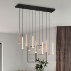 Czarna lampa wisząca nowoczesna, Albartus, 3W, white switch LED, ściemniana w 3 krokach