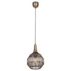 Rustykalna lampa wisząca w kolorze brązu, Rins