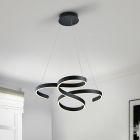 Antracytowa lampa wisząca nowoczesna, Davu, 52W, 3000K LED