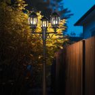 Czarny słup latarni ulicznej klasyczny, Evander, IP23