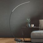 Czarna lampa stojąca łukowa nowoczesna, Yoel, 18W, 3000K LED, z przełącznik