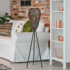 Mosiądz lampa stojąca rustykalna, Mohcine, z przełącznik