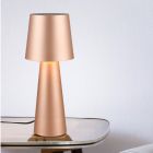 Brązowa lampa stołowa nowoczesna, Lillyam, z przełącznik