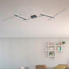 Czarny plafon sufitowy nowoczesny, Nadja, 22W, RGBW LED, z pilot