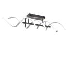 Chromowana lampa sufitowa design, Sylvian, 41W, regulowana ciepła do zimnej bieli LED, ściemniana w 3 krokach