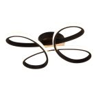 Czarna lampa sufitowa design, Vikash, 25W, 3000K LED, ściemniana w 3 krokach