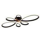 Czarna lampa sufitowa design, Vikash, 32W, 3000K LED, ściemniana w 3 krokach