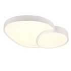 Biała lampa sufitowa metalowa, Merwin, 51W, regulowana ciepła do zimnej bieli LED, z pilot