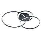 Czarny plafon sufitowy nowoczesny, Elze, 28W, RGBW LED, z pilot