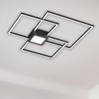 Antracytowy plafon sufitowy nowoczesny, Kimoni, 38W, 3000K LED