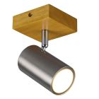 Niklowy spot sufitowy nowoczesny, Kaso