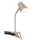 Brązowa lampa zaciskowa nowoczesna, Rahul, 4,5W, 3000K LED, z przełącznik