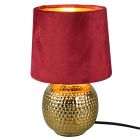 Ceramiczna lampa stołowa złota, Jorre, z przełącznik