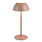 Brązowa akumulatorowa lampa stołowa zewnętrzna nowoczesna, Rakesh, 1,7W, 3000K LED, IP54, ściemniana w 3 krokach