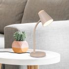 Brązowa lampa stołowa nowoczesna, Rahul, 4,5W, 3000K LED, z przełącznik