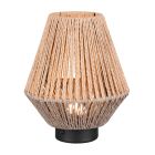 Papierowa lampa stołowa akumulatorowa brązowa, Isaura, 1,5W, 3000K LED, ściemniana w 3 krokach