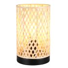 Rattanowa lampa stołowa brązowa, Laut, z przełącznik